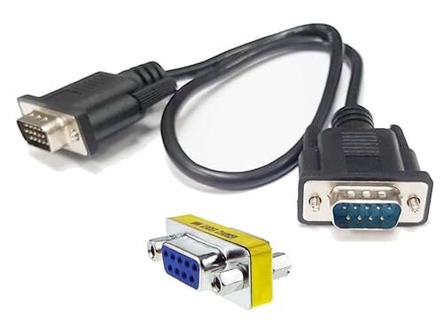 AllAboutAdapters D-sub 9-Pin RGB Female to HD15 VGA Male Adapter Cable - 18" Long