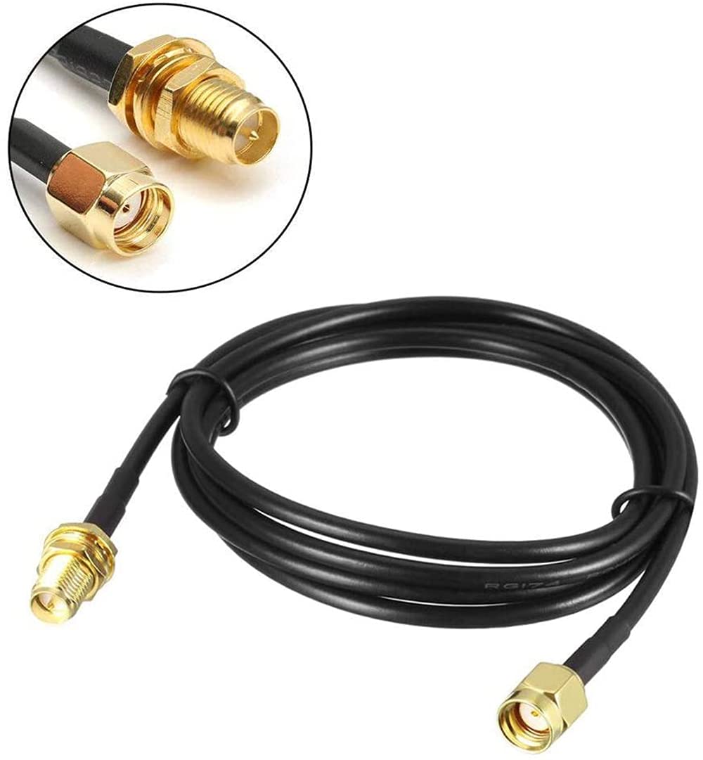 JOINSI 5-Pack 16ft WiFi Antenna Extension Coaxial Cable RP-SMA Male to RP-SMA Female for WiFi LAN WAN Router Bridge Antenna Security IP Camera Signal