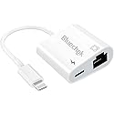 Lightning to Ethernet Adapter with Charging for iPhone/iPad [Apple MFi Certified] 2 in 1 RJ45 Ethernet High Speed iPhone LAN Network Adapter Support