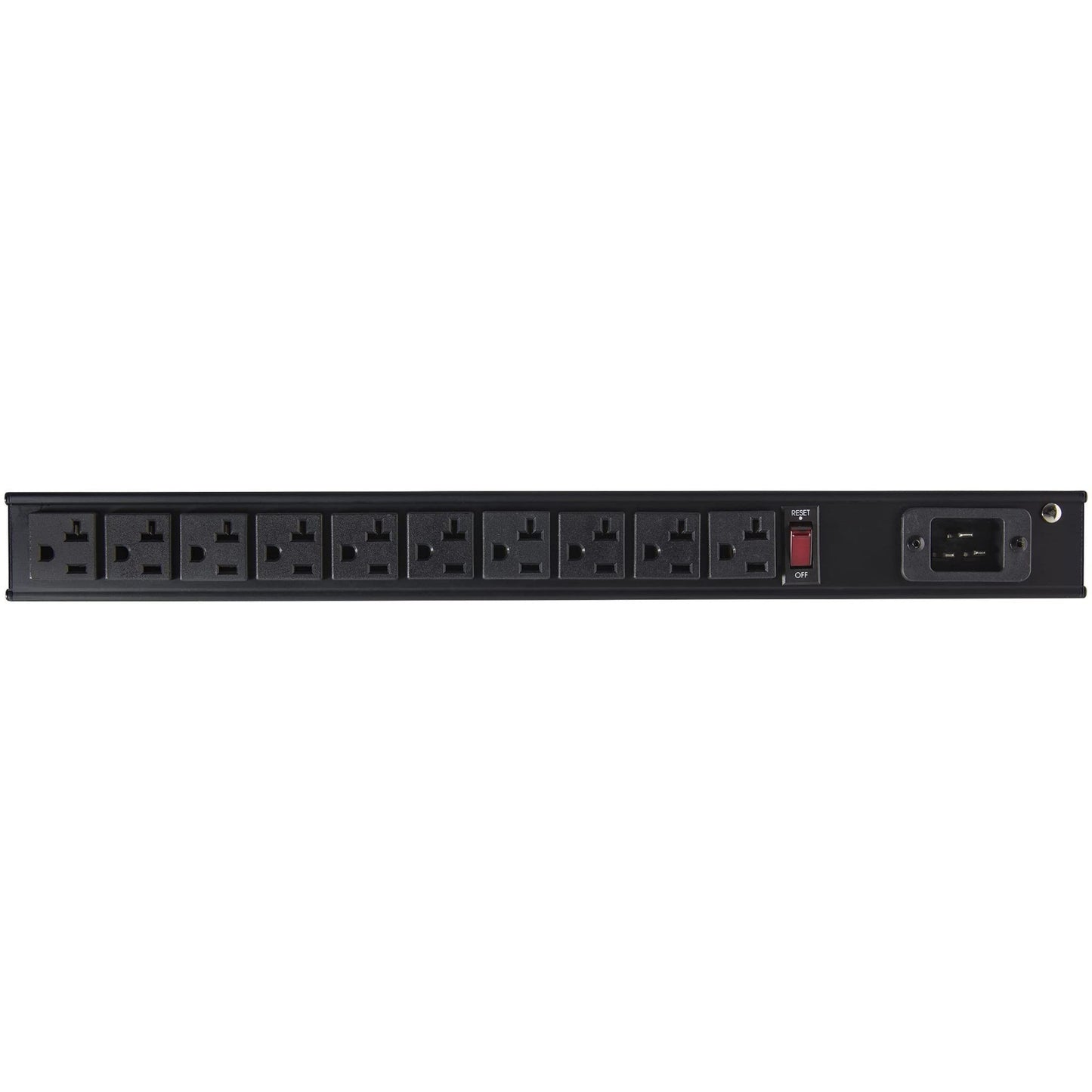 StarTech.com 10 Outlet Rack Mount Power Strip 125V/16 Amp - 1U Horizontal 19" Rackmount PDU - NEMA 5-20P Input - 10x NEMA 5-15/20R Outlets - Rack
