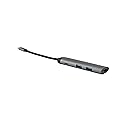 Verbatim USB-C Multiport Hub - USB 3.0, HDMI, 4K, USB-C Hub with Quick-Charge Connection for Laptop, MacBook, Silver