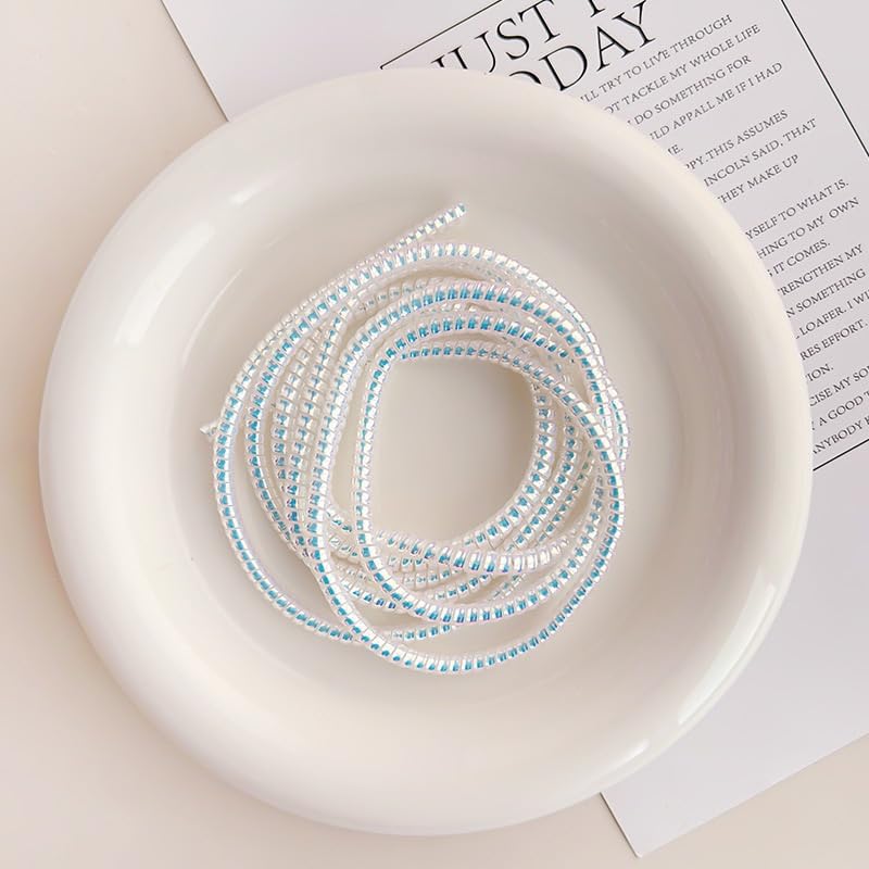 3pcs Laser Spiral Cable Protectors - Charger/USB Data Cable Sleeves | Headphone Cord Savers for Phones, Earphones | Pet Chew Prevention, Durable Cable