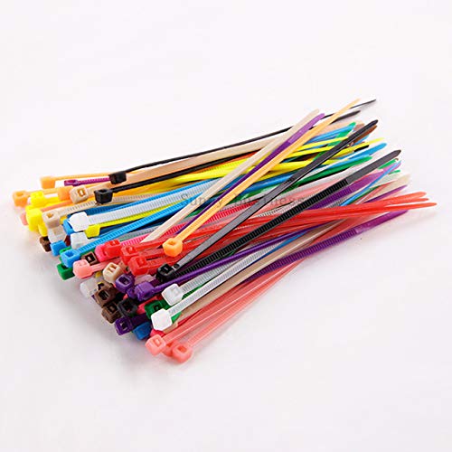 SYD CHEN 4 Inch Grey Zip Ties (100 Pieces), 18lb Strength, Nylon Gray Cable Wire Ties