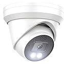 Real HD 6MP Full Color Night Vision ColorVu Turret Dome IP Camera with Visible White LED Lights, 2.8mm Wide Angle, Outdoor Built in Mic, Plug and Play
