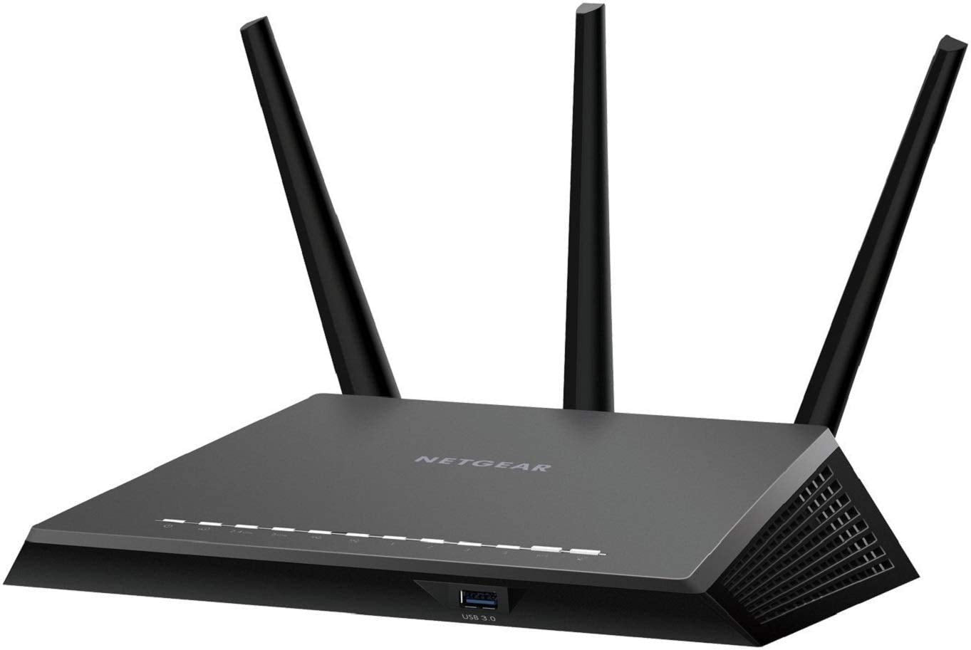 NETGEAR Nighthawk R7350 AC2400 Router: Fast Beamforming Wi-Fi for Gaming, 4K UHD Streaming. 2400Mbps, 2500 Sq Ft, QoS, Dual Core, 2.4 + 5GHz, 5 x