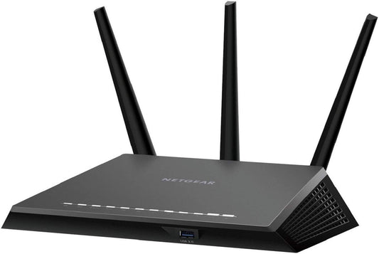 NETGEAR Nighthawk R7350 AC2400 Router: Fast Beamforming Wi-Fi for Gaming, 4K UHD Streaming. 2400Mbps, 2500 Sq Ft, QoS, Dual Core, 2.4 + 5GHz, 5 x