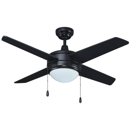 RP Lighting Contempo IV 52-Inch 3 Blade Indoor Ceiling Fan, Matte Black
