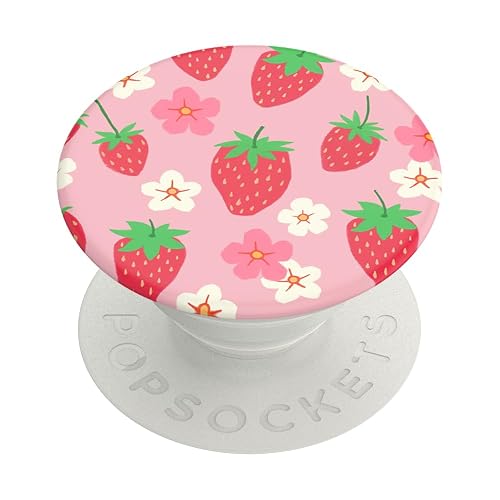 PopSockets Adhesive Phone Grip, Holder, Phone Stand, Strawberry - Berry Bloom