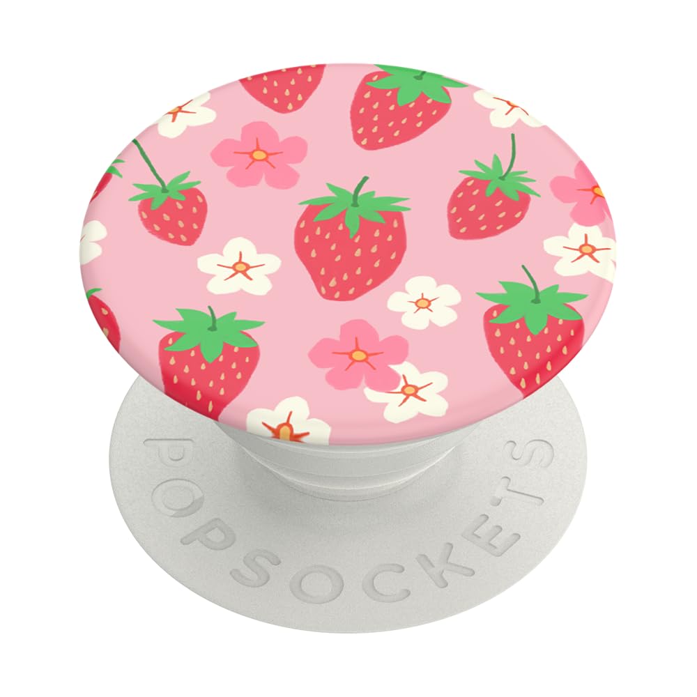 PopSockets Adhesive Phone Grip, Holder, Phone Stand, Strawberry - Berry Bloom