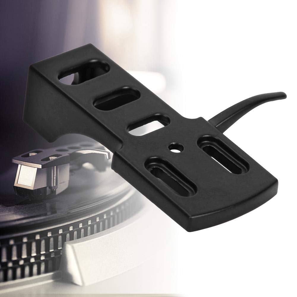 Bnineteenteam Record Player Headshell, Phonograph Turntable Headshell for Record Player Replacement Parts(Black)