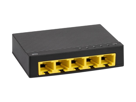 Monoprice 5-Port 10/100/1000Mbps Gigabit Ethernet Unmanaged Desktop Switch, IEEE 802.3ab, Cat5e, Plug and Play, Fanless Design, for Gaming