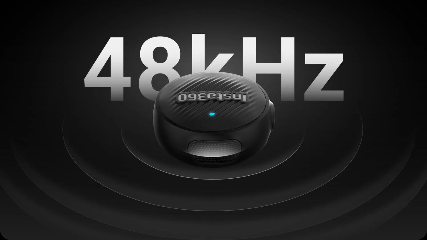 Insta360 Mic Air,Ultralight 7.9g Transmitter, as Compact as a Coin, 48kHz Audio with Built-in Noise Reduction, 10-Hour Battery Life, 300m Range