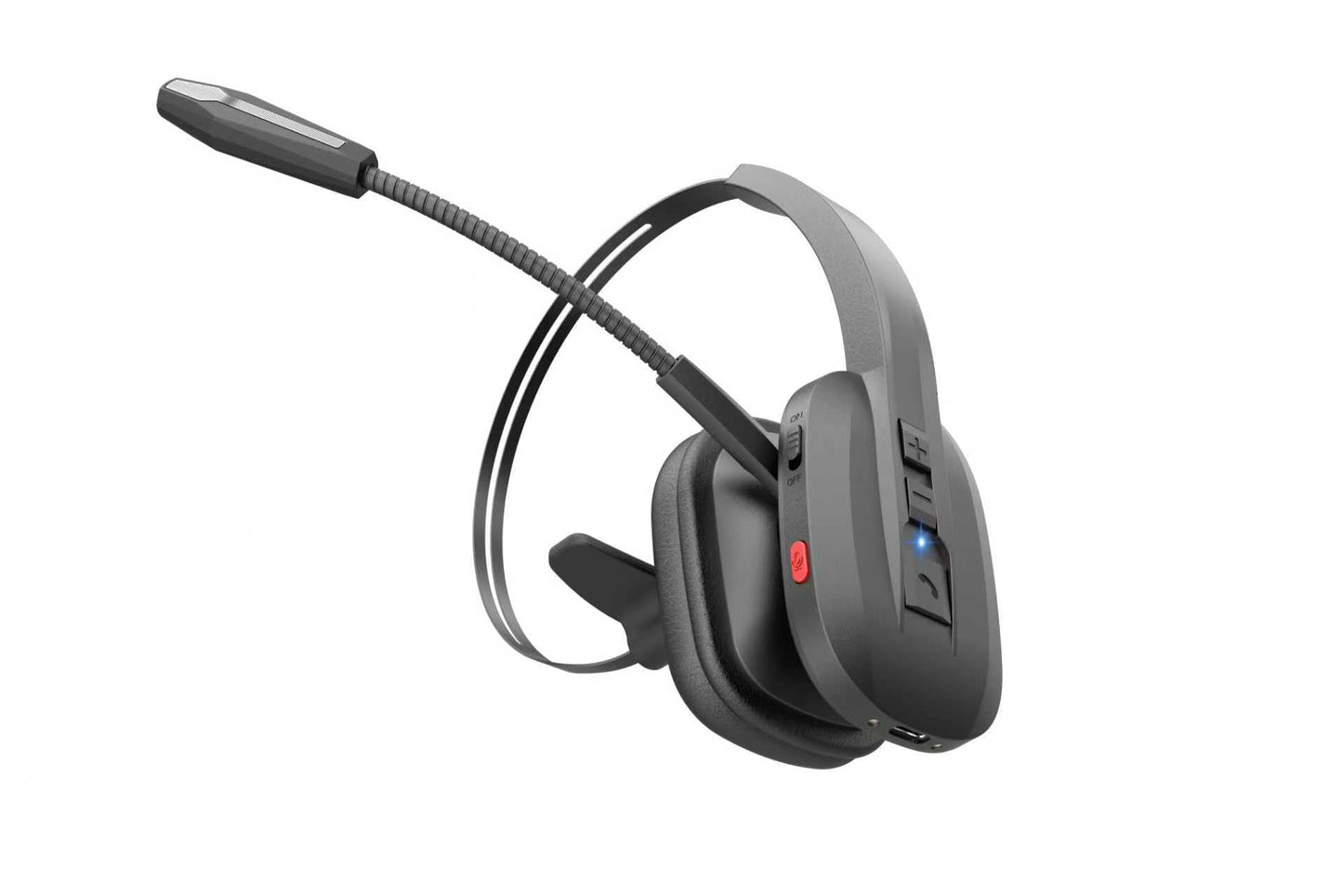 SINWE Trucker Bluetooth Headset, Wireless Headset with Dual Mic Noise Cancelling, All-Day Talk Time Mute Button Bluetooth Headsets Multipoint