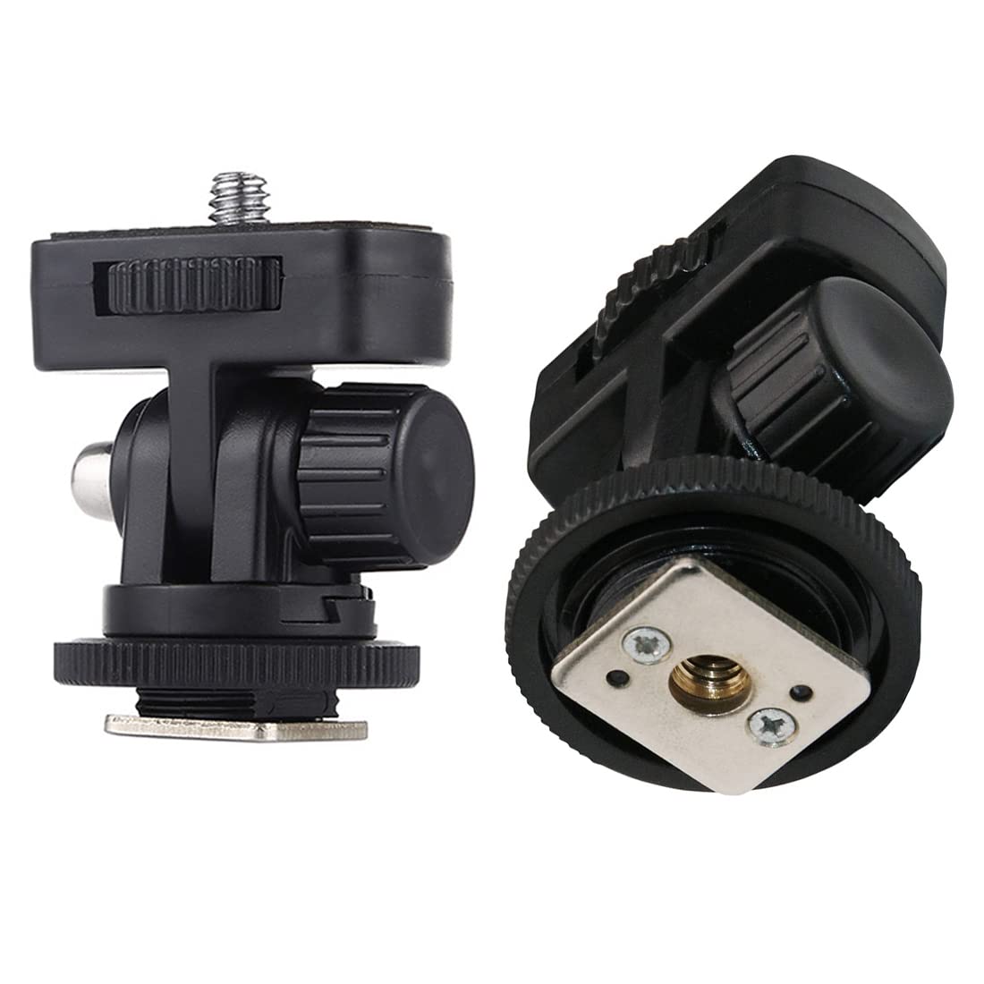 ThtRht 2 Pack Field Monitor Holder Quick Release Universal 1/4'' Screw Hot Shoe Mount Flash Bracket Cold Shoe Tilt 180 Degree Adjustable for Fill