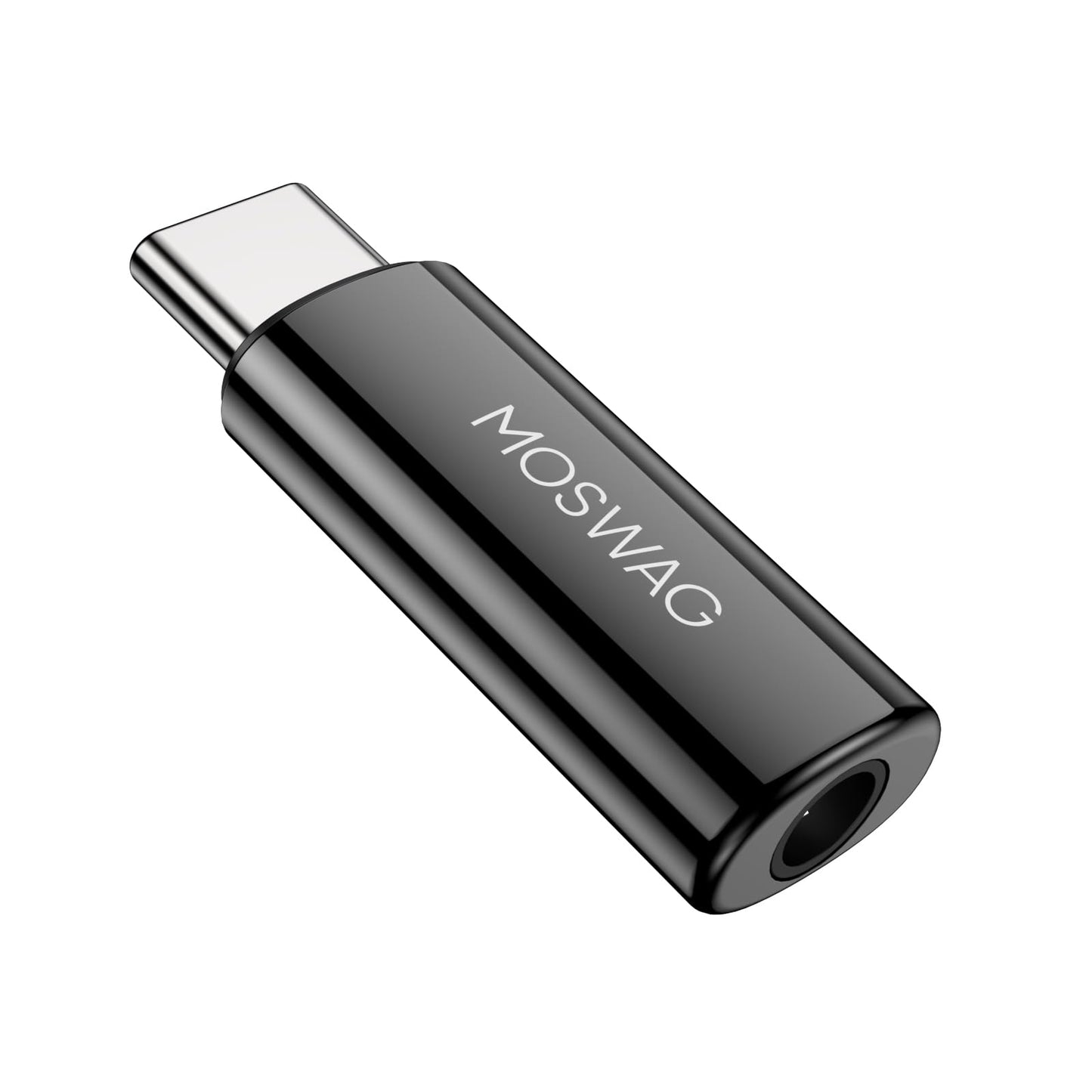 MOSWAG USB C to 3.5mm Audio Headphone Adapter, Typc C to 3.5mm Aux Adapter Zinc Alloy Adapter Compatible with iPhone 15 Plus/15 Pro Max Samsung