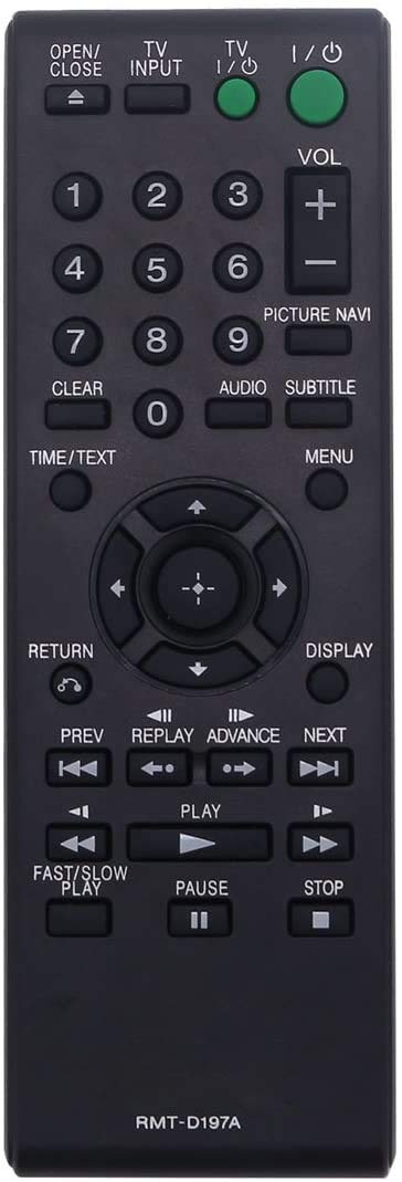 RMT-D197A Remote Control Replacement for Sony DVD Player