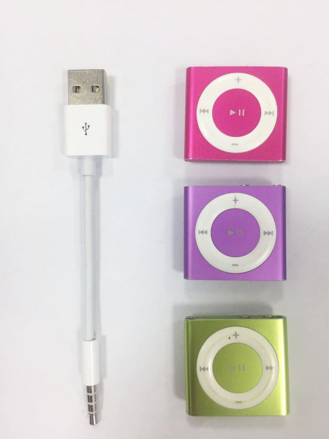 Amicable USB Date Cable Replacement for iPod Shuffle Charger Cable,(2-Pack) 3.5mm Jack/Plug to USB Power Charger Sync Data Transfer Cable for iPod