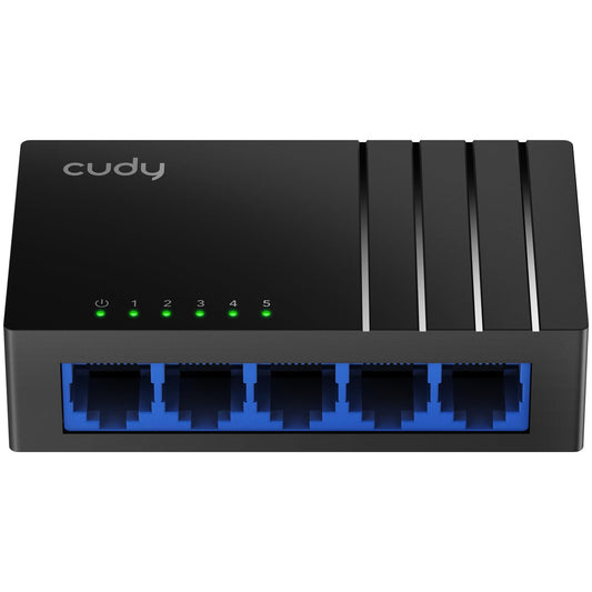 Cudy GS105D 5 Port Gigabit Ethernet Switch Desktop Ethernet Splitter Plastic Case Unshielded Switch Plug & Play Fanless Unmanaged