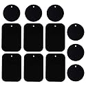 DSTELIN Smartphones Metal Plate 12 Pack for Phone Car Mount Holder Cradle with 3M Adhesive (Compatible with Magnetic Mounts) - 6 Rectangle and 6