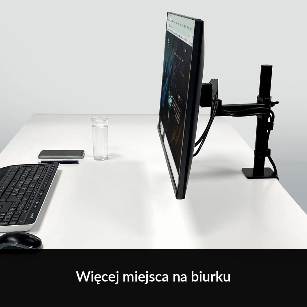 Arctic X1 - Monitor arm for one Monitor, Monitor Stand for up to 40"/43" Ultrawide, up to 10 kg/22 Ibs, Tiltable, Swivelable, Height Adjustable, VESA