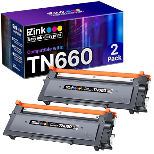 E-Z Ink TN660 Toner Cartridge Compatible for Brother TN660 TN630,2 Black
