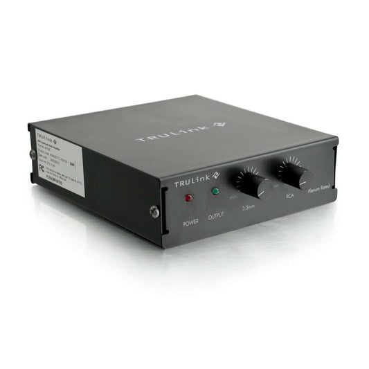 C2G Legrand Audio Amplifier, Black Audio Component Amplifier with External Volume Control, TAA Compliant Amp, Compact Amplifier, 4.65 x 5 x 1.34