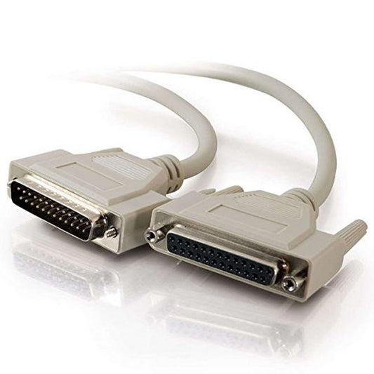C2G/ Cables To Go C2G 02658 DB25 M/F Serial RS232 Extension Cable, Beige (15 Feet, 4.57 Meters)