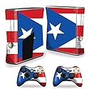 MightySkins Skin Compatible with X-Box 360 Xbox 360 S Console - Puerto Rican Flag | Protective, Durable, and Unique Vinyl Decal wrap Cover | Easy