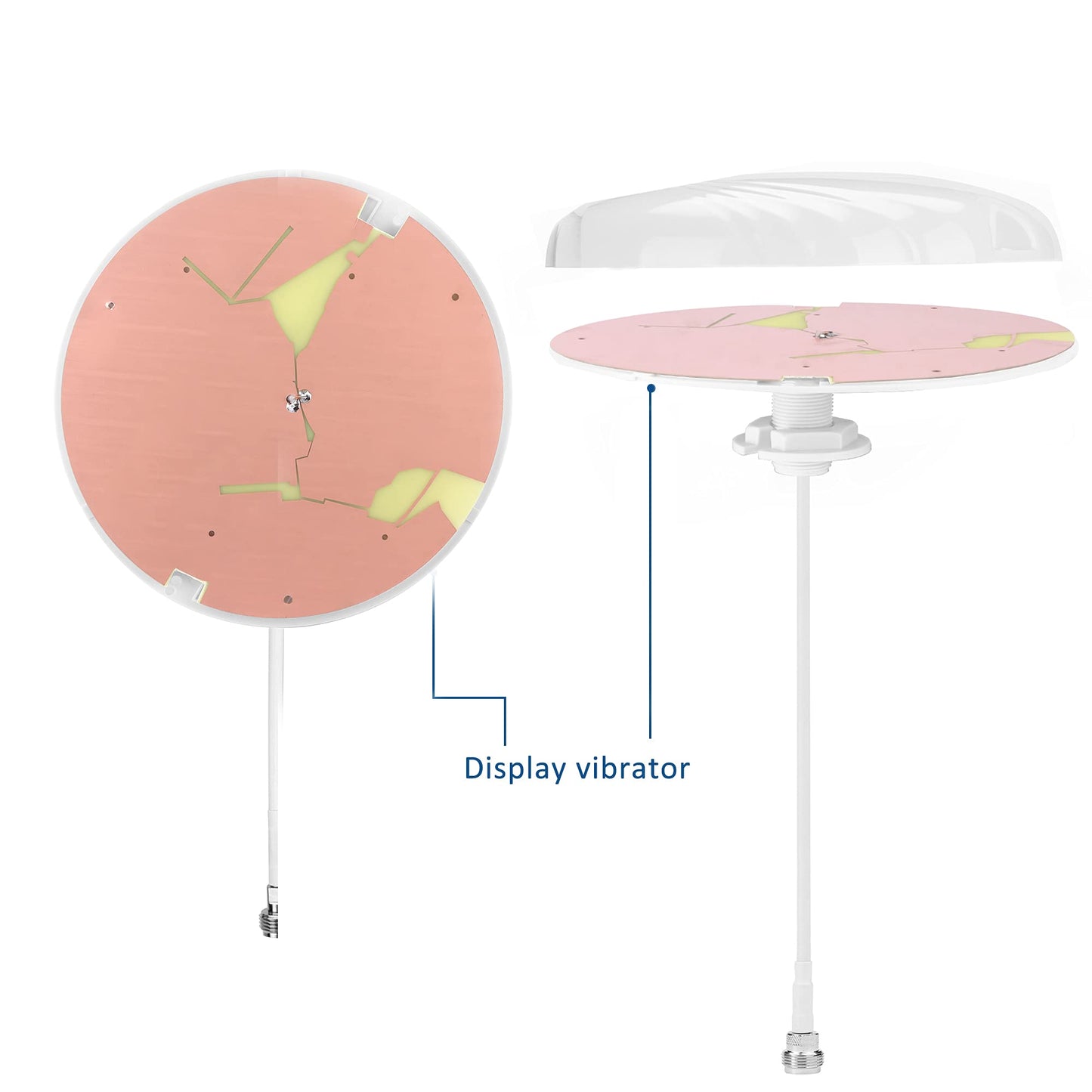 ZDTECH Ultra Thin Dome Ceiling Antenna, Omni-Directional Indoor Antenna, Wide Band Mount Dome Ant with N-Female Connector for Cell Phone Signal