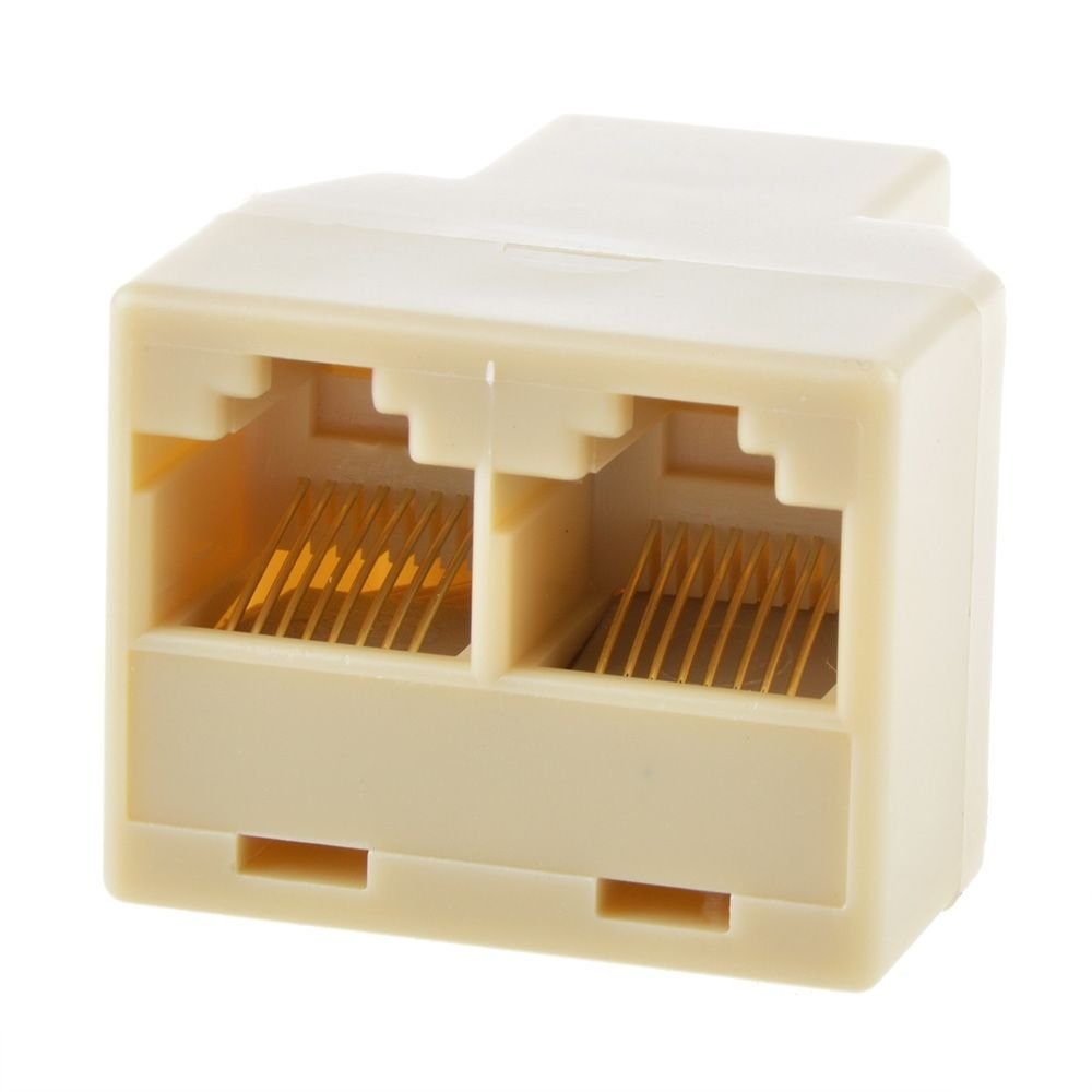 MaxLLTo RJ45 CAT5 6 Ethernet Cable LAN Port 1 to 2 Socket Splitter Connector Adapter PC