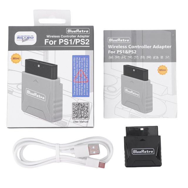 YOVDA Retro Controller Adapter for PS2/PS1 PS One, Wireless Controller Adapter Compatible with PS5/PS4/PS3, Series X/S, Switch Pro Bluetooth