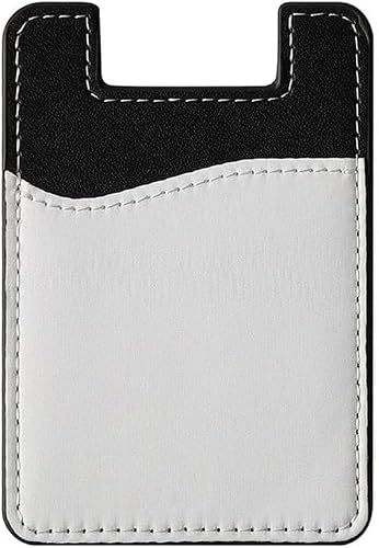 Black Adhesive for Phone Wallet Card Holder for Phone Case, Imitation Leather Pu for Phone Card Holder Adhesive Stick on Credit Card Pocket for Back