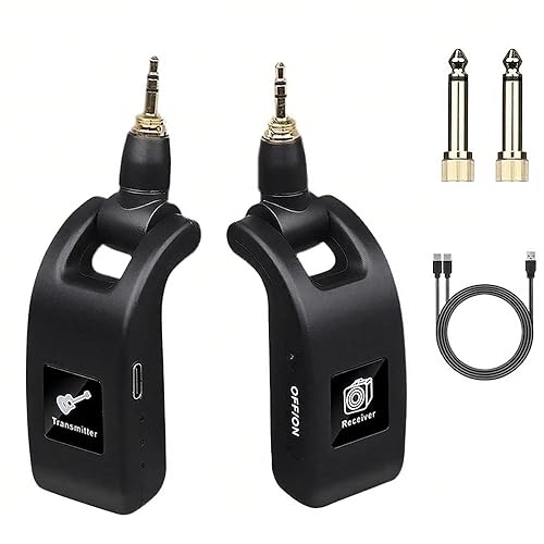 HUACAM Wireless transceiver, 2.4GHz Digital Transmitter & Receiver Kit, 100ft Range, Low Latency, 10-Hour Battery, Stage Performance, for Electric