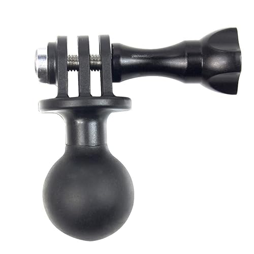 AngelReally 1" Ball Mount Universal Head Adapter with Thumb Screw Fit for Go He 9, 8 Black, 7 Black, 7 Silver, 7 White, 6, 5, 4, 3+, 5Session, MAX