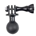 AngelReally 1" Ball Mount Universal Head Adapter with Thumb Screw Fit for Go He 9, 8 Black, 7 Black, 7 Silver, 7 White, 6, 5, 4, 3+, 5Session, MAX