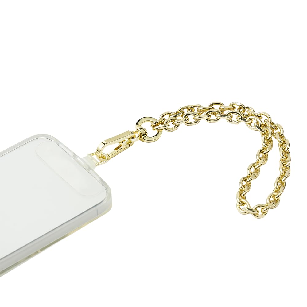 PopSockets Wristlet Phone Strap, Wrist Strap for Phone, Device Holder - Gold Links