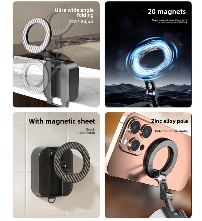 MaTekoty Magnetic Suction car Holder Anti-Skid Non-Drop Simple and Beautiful car Tools Vacuum Magnetic Suction Mobile Phone Holder use Without Leaving