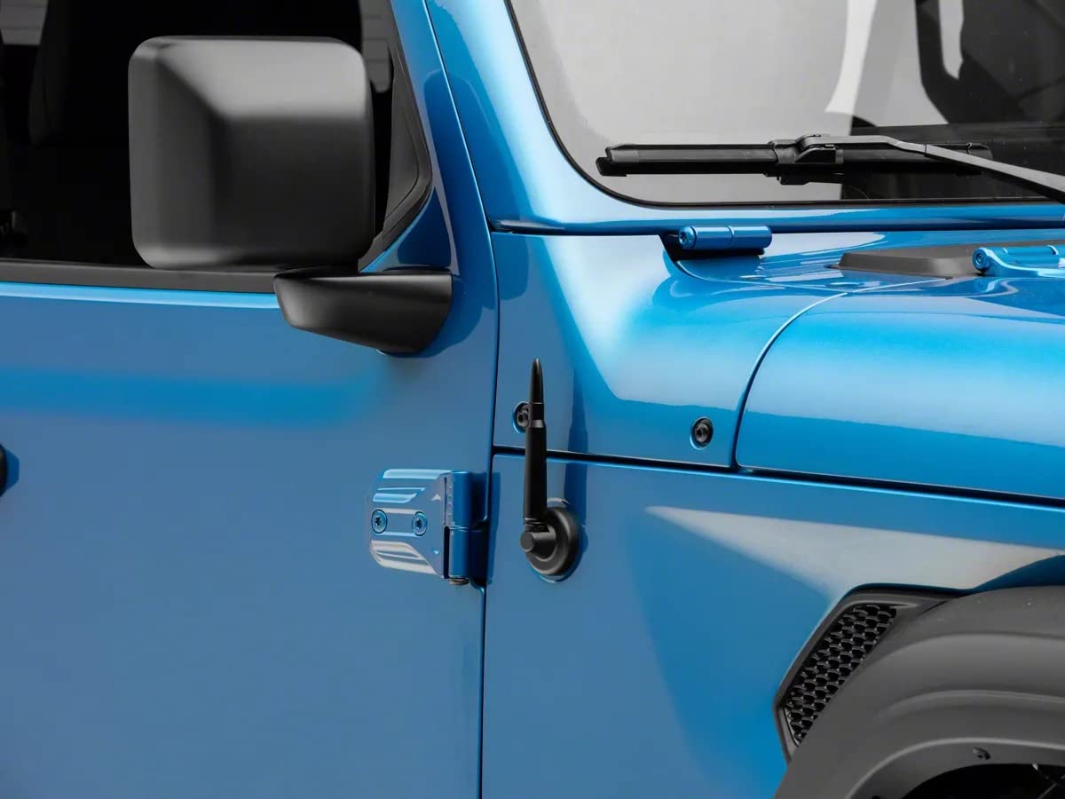 Bullet Antenna Accessories 50 Cal Caliber for Jeep Wrangler JK & JL Gladiator 2007-2022 Made with 6061 Billet Aluminum Construction (Frosted Black)