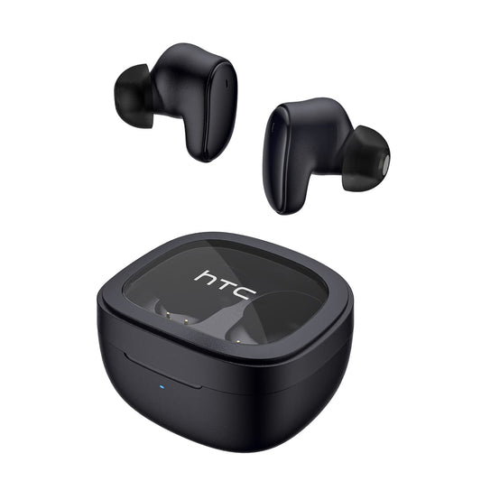 HTC True Wireless Bluetooth Earbuds 9 Bluetooth 5.3, in-Ear Earphones Transparent Case Design with Wireless Charging Fuction, 24Hour Playtime/Game…