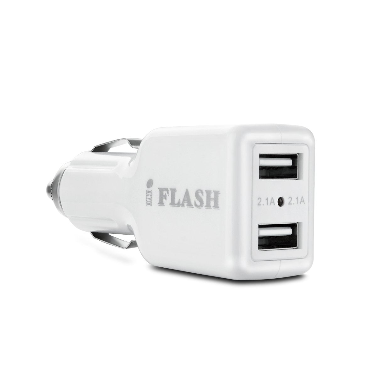 iFlash Dual USB Car Lighter Charger Adapter w/ 10w (Fast) Heavy Duty Ouput Compatible with Apple iPad Pro Air Mini, iPhone 17 16 15 14 13 12 11 Mini