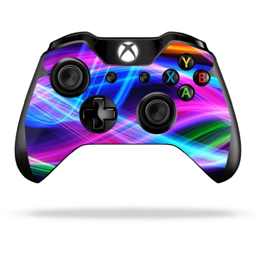 MightySkins Skin Compatible with Microsoft Xbox One or One S Controller - Light Waves | Protective, Durable, and Unique Vinyl wrap Cover | Easy