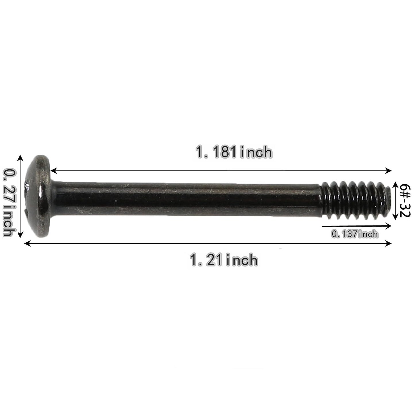 70pcs Fan Mounting Screw Radiator Water-Cooled Exhaust Fixing Black Long Screw(32x30mm)