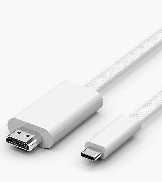 Apple USB-C to HDMI 4K@60Hz Nylon Braided Cable for iPhone 15 MacBook Pro Air iPad Pro, USB 3.1 Type C Digital AV HDMI 2.0 Cord Compatible