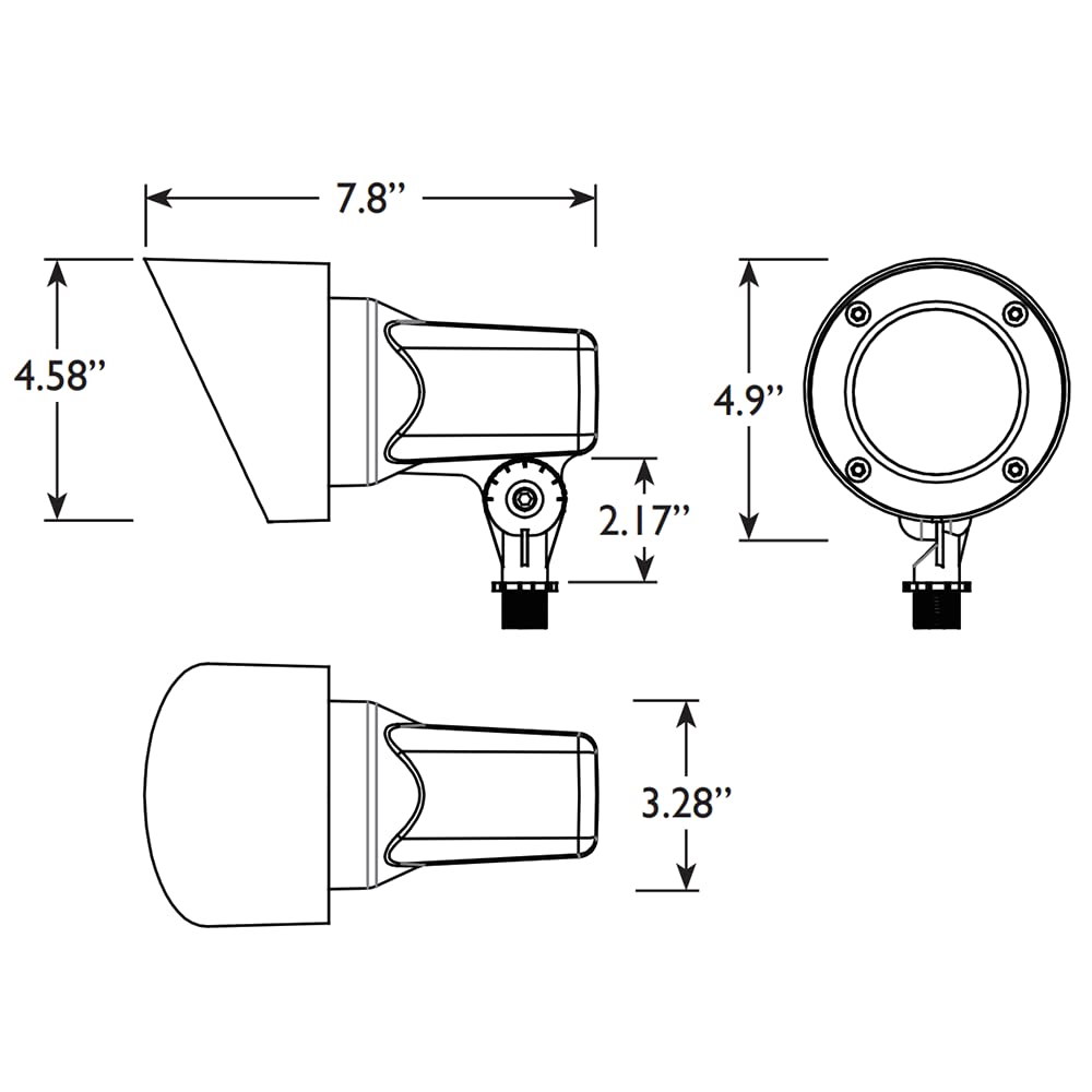 VOLT 120V 18W 4000K Integrated LED Brass Spotlight (1550 Lumens) for Landscape Lighting