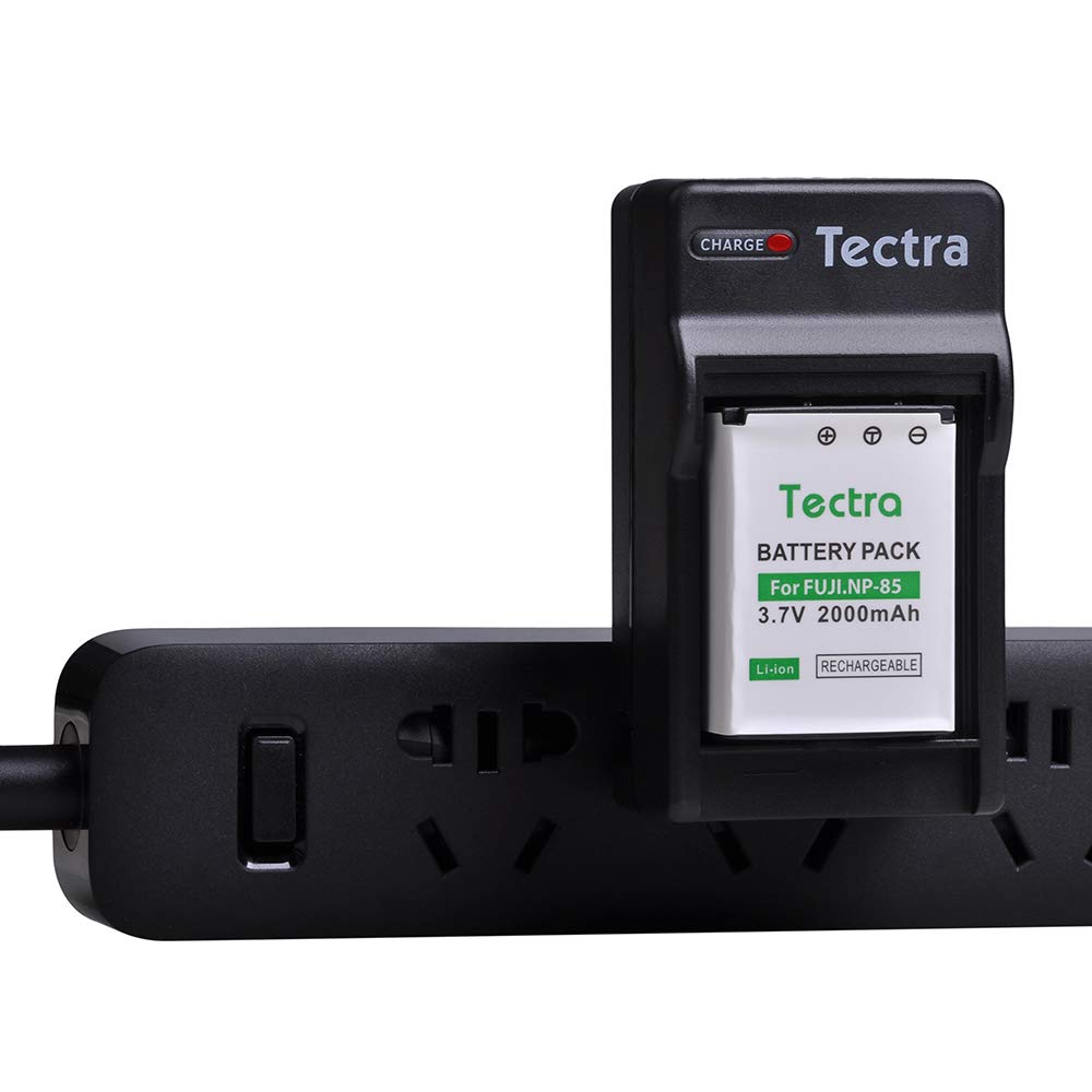 Tectra 2-Pack NP-85 Battery and Charger Kits for Fujifilm FinePix S1, FinePix SL240, FinePix SL260, FinePix SL280, FinePix SL300, FinePix SL305