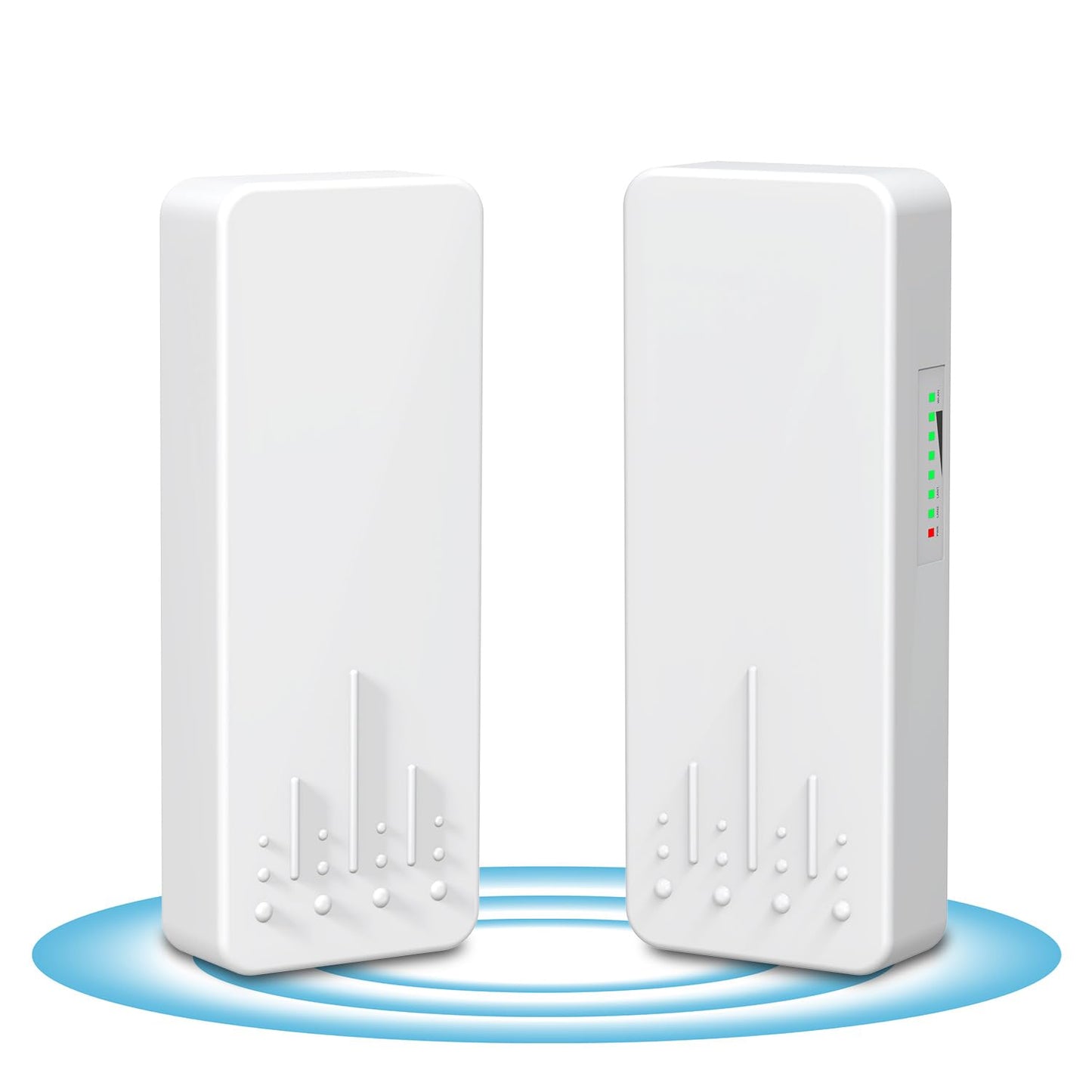 Outdoor Wireless Bridge, NICGIGA 5.8G 4KM Transmission WiFi Point-to-Point Wireless Ethernet Bridge Router, with 2 Gigabit RJ45 LAN Ports, 2-Pack CPE
