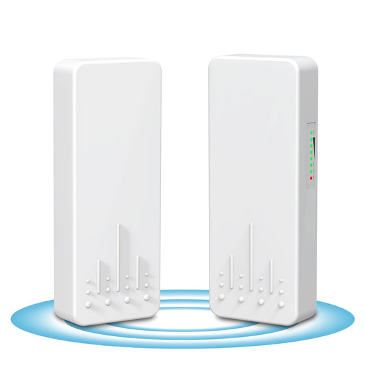 Outdoor Wireless Bridge, NICGIGA 5.8G 4KM Transmission WiFi Point-to-Point Wireless Ethernet Bridge Router, with 2 Gigabit RJ45 LAN Ports, 2-Pack CPE