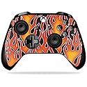 MightySkins Skin Compatible with Microsoft Xbox One X Controller - Hot Flames | Protective, Durable, and Unique Vinyl Decal wrap Cover | Easy