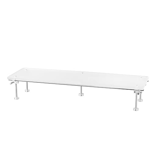 JIWINNER Desk Organizer and Accessories, Computer Monitor Stand for Desk, 31.5" Diy Acrylic Monitor Riser for Desk Accessories
