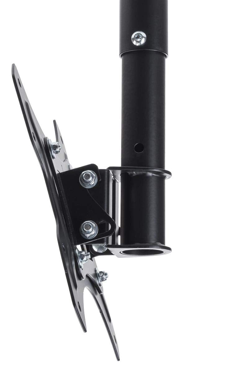 Displays2go Rotating TV Ceiling Mounts with Adjustable Height - Black (LTCEIL20)